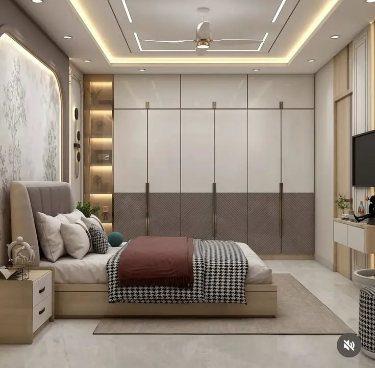 Serene bedroom interior design Amravati
